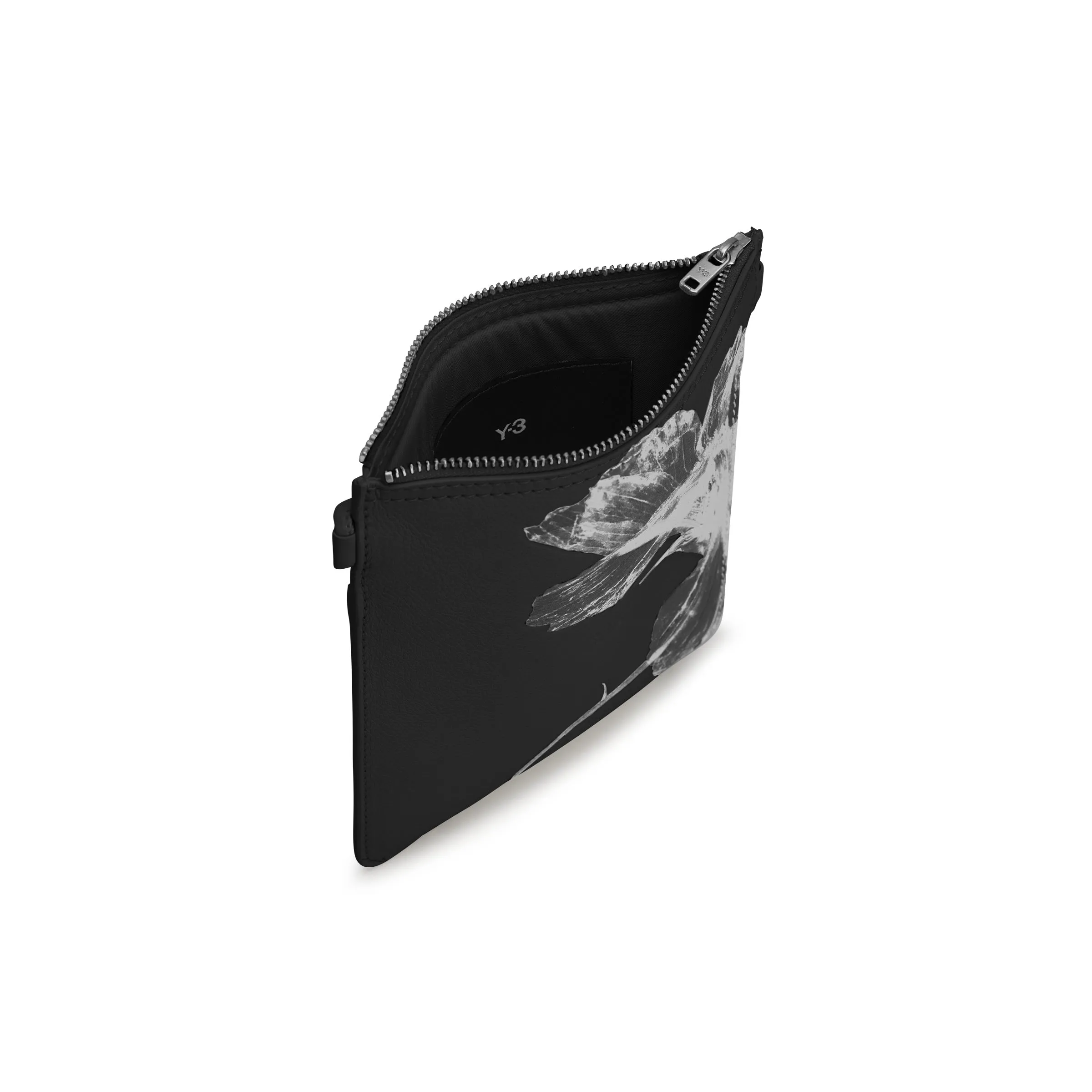 Adidas Y-3 Elegant Black Crossbody Bag with Floral Design
