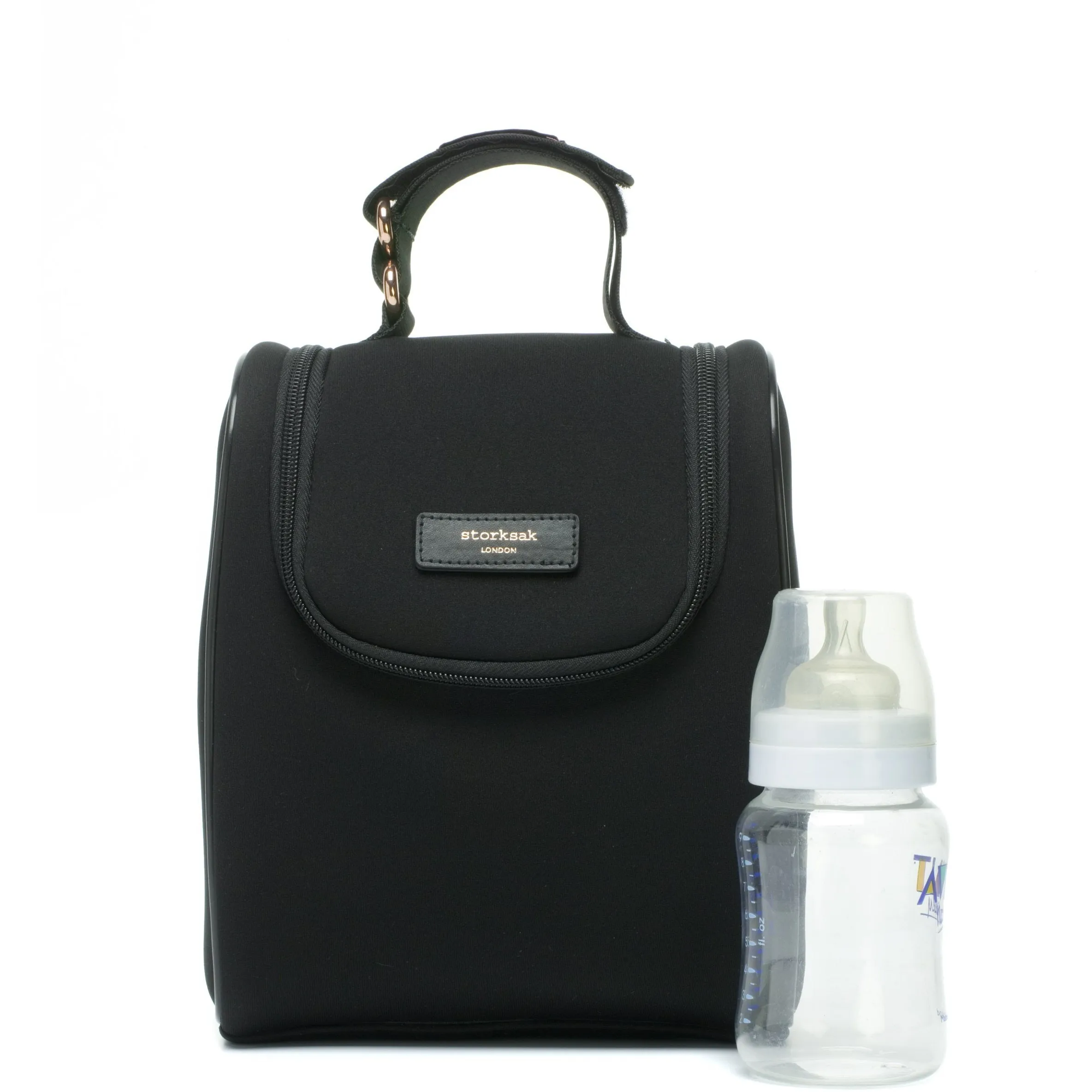 Baby Bag - Storksak Poppy Luxe Black Scuba