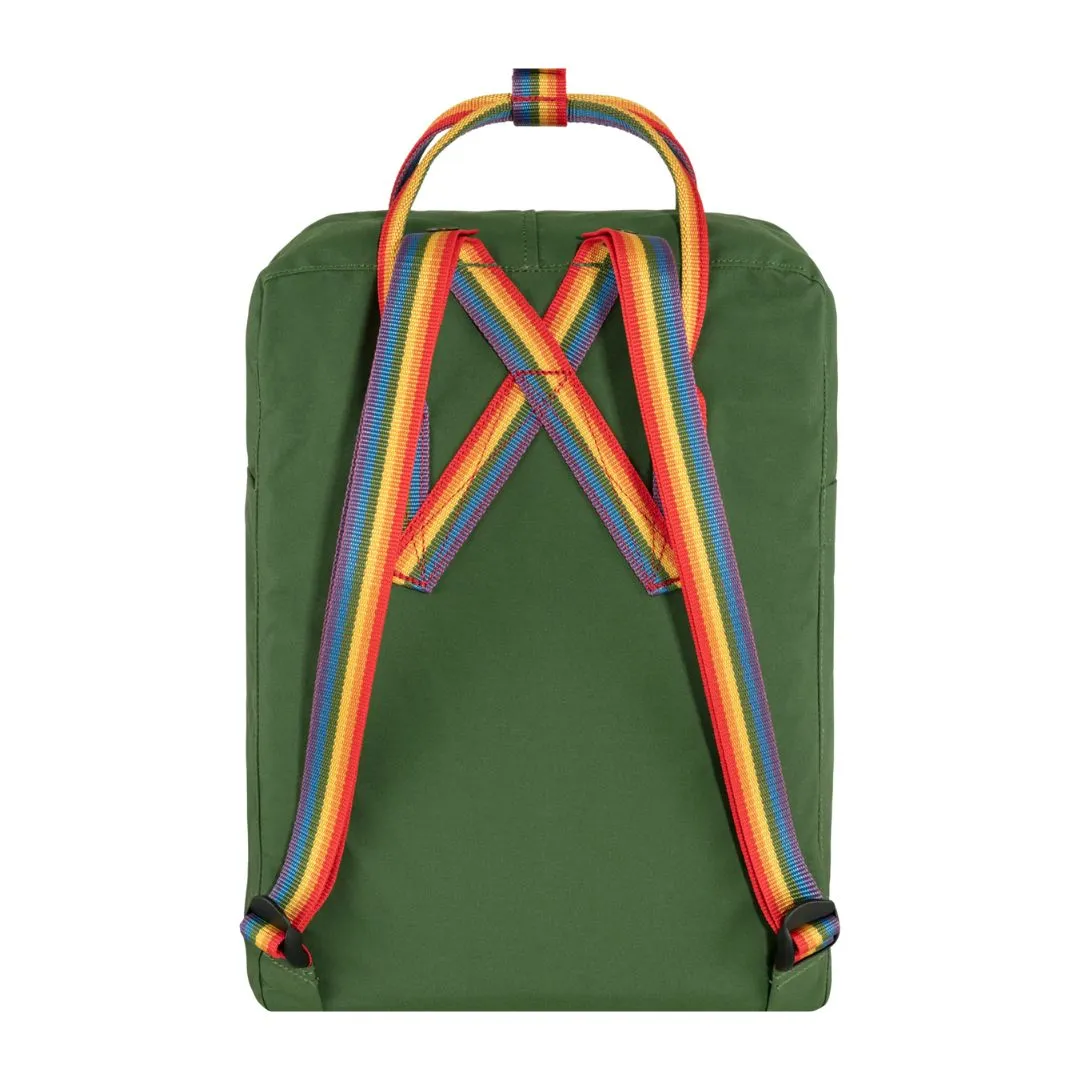 Kanken Classic Backpack - Spruce Green/Rainbow Pattern