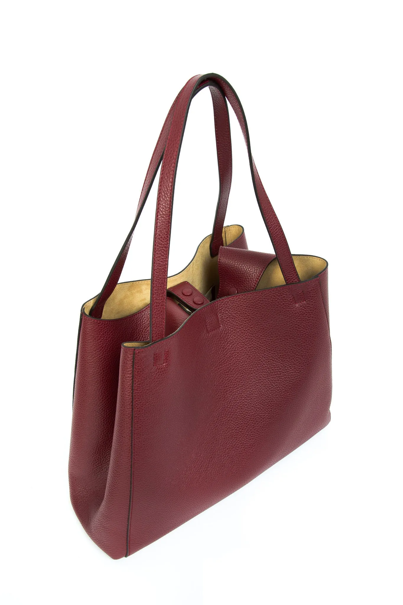 TOTONA HANDBAG IN ITALIAN LEATHER WINE
